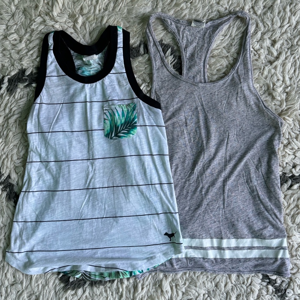 Lot of 2 Victoria’s Secret PINK XS Tank Tops Y2K